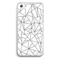 Geometrische lijnen zwart: iPhone 5 / 5S / SE Transparant Hoesje