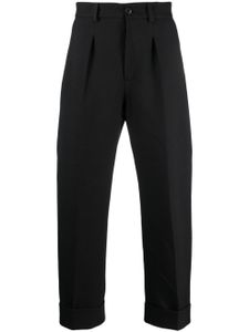 Nanushka pantalon crop à coupe incurvée - Noir