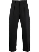 Nanushka pantalon crop à coupe incurvée - Noir