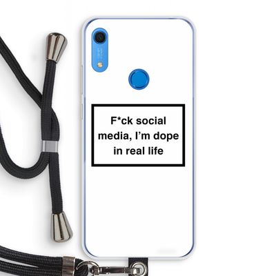 I'm dope: Huawei Y6s Transparant Hoesje met koord