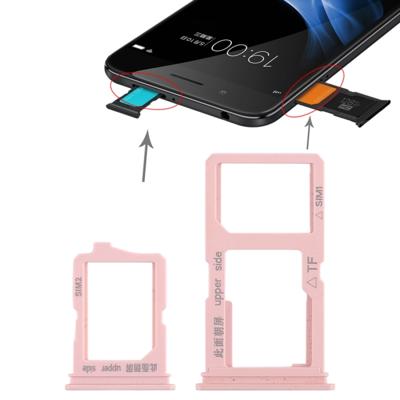 2 x SIM-kaart lade + micro SD-kaart lade voor vivo Y66 (Rose Gold)