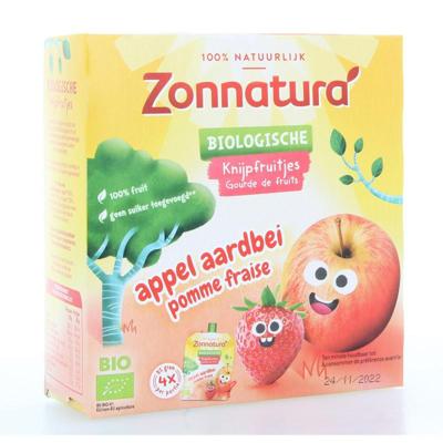 Zonnatura Knijpfruit appel/aardbei bio