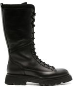 Doucal's lace-up leather boots - Noir - thumbnail