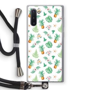 Ananas bladeren: Samsung Galaxy Note 10 Transparant Hoesje met koord