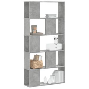 Boekenkast 5-laags 80,5x23,5x162,5 cm bewerkt hout betongrijs