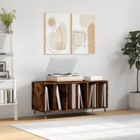 Platenkast 100x38x48 cm bewerkt hout gerookt eikenkleurig - thumbnail