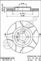 Remschijf BREMBO, Remschijftype: Gespleten: , u.a. für Audi, Skoda, VW, Seat