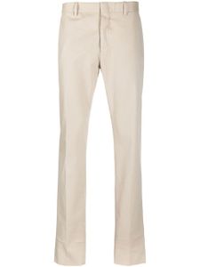 Zegna pantalon en coton à design plissé - Tons neutres