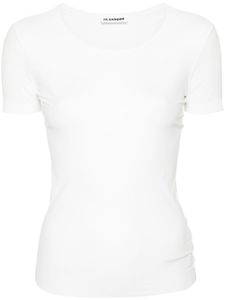 Jil Sander t-shirt stretch à col rond - Blanc