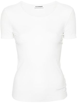Jil Sander t-shirt stretch à col rond - Blanc