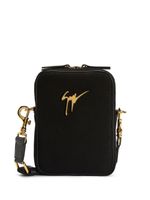 Giuseppe Zanotti sac porté épaule Thoby à plaque logo - Noir