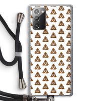 Poop emoji: Samsung Galaxy Note 20 / Note 20 5G Transparant Hoesje met koord
