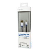 LogiLink USB-kabel USB 2.0 USB-A stekker, USB-micro-B stekker 1.00 m Zwart BUAM210 - thumbnail