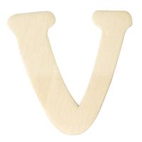 Houten namen letter V 4 cm - thumbnail