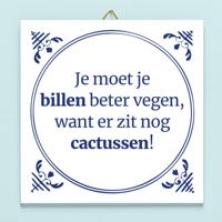 Tegeltje Je moet je billen beter vegen