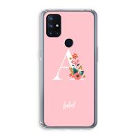Pink Bouquet: OnePlus Nord N10 5G Transparant Hoesje - thumbnail