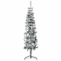 VidaXL Kunstkerstboom half met sneeuw smal 150 cm