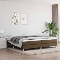 Bedframe zonder matras stof donkerbruin 200x200 cm