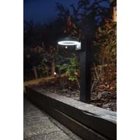 Zonnepaal - GALIX - G4590B - Zeer helder - Roestvrij staal (Wandlampoptie) met detector - H50 cm - 1000 Lumen