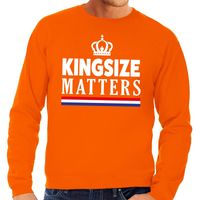 Oranje Kingsize matters sweater voor heren