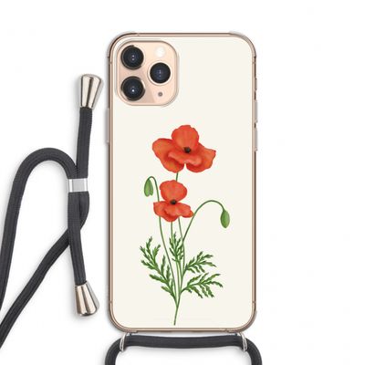Red poppy: iPhone 11 Pro Transparant Hoesje met koord