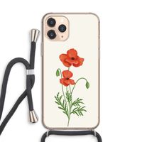 Red poppy: iPhone 11 Pro Transparant Hoesje met koord