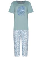 Duurzame katoenen pyjama grijsblauw