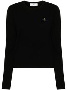 Vivienne Westwood pull en laine à motif Orb brodé - Noir