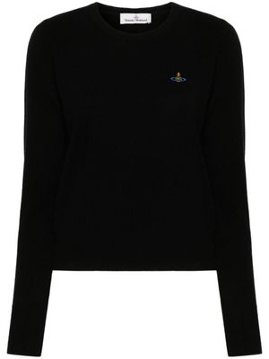Vivienne Westwood pull en laine à motif Orb brodé - Noir