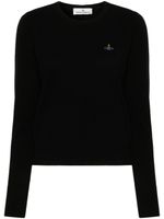 Vivienne Westwood pull en laine à motif Orb brodé - Noir