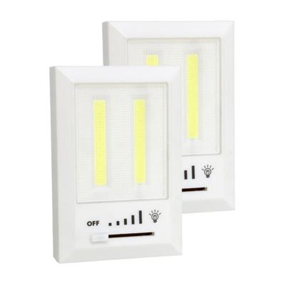 Kastlampen - 2x - dimmer - LED lampen - wit - 11 x 7.5 cm