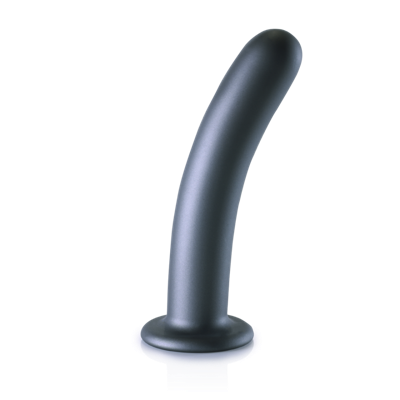 Ouch! by Shots Zachte Siliconen G-Spot Dildo - 7'' / 17 cm - Gunmetal