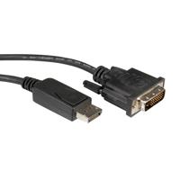 ROLINE DisplayPort Kabel DP Male - DVI Male (24+1), zwart, 1 m