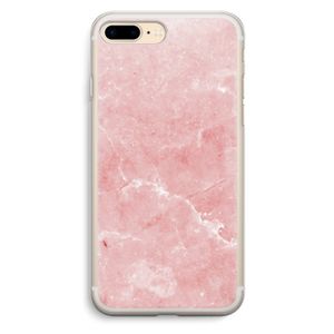 Roze marmer: iPhone 7 Plus Transparant Hoesje