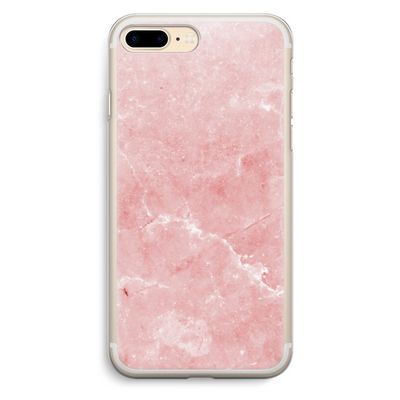 Roze marmer: iPhone 7 Plus Transparant Hoesje
