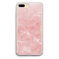 Roze marmer: iPhone 7 Plus Transparant Hoesje