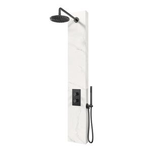 Thermostatisch Douchepaneel Brauer Gunmetal Edition 2-Weg Calacatta Gunmetal SET 01