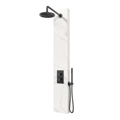 Thermostatisch Douchepaneel Brauer Gunmetal Edition 2-Weg Calacatta Gunmetal SET 01
