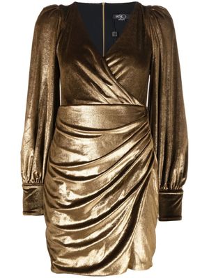 PatBO robe courte à design drapé - Or