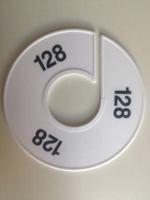 Maatring 11 cm wit/zwart 128