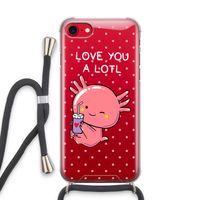 Love You A Lotl: iPhone SE 2020 Transparant Hoesje met koord