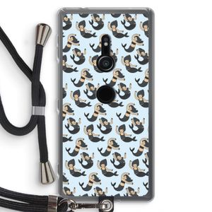 Zeemeermin: Sony Xperia XZ2 Transparant Hoesje met koord