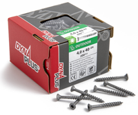 Dynaplus unischroef/spaanplaatschroef ar-coating platkop deeldraad torx tx20 4.0x40/24 | 200 stuks - 0281.08.25602