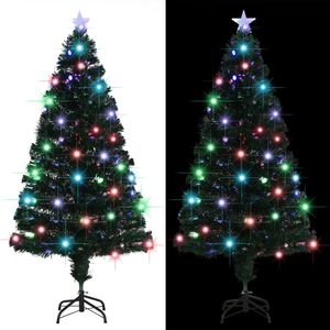 VidaXL Kerstboom met led en standaard 150 cm glasvezel