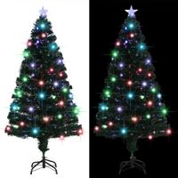 VidaXL Kerstboom met LED en standaard 150 cm glasvezel