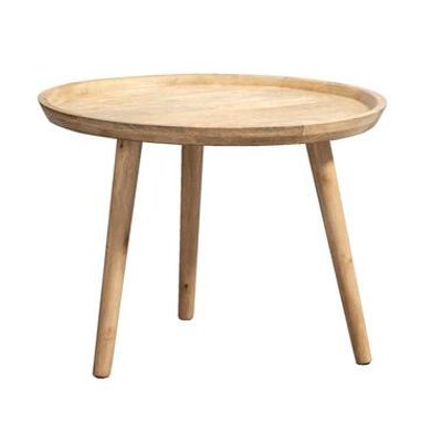 Bijzettafel Basel - naturel - 40xØ55 cm - Leen Bakker