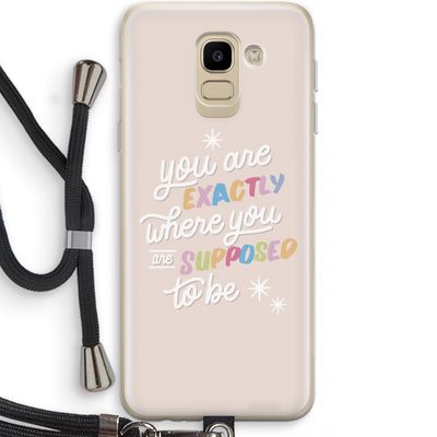 Right Place: Samsung Galaxy J6 (2018) Transparant Hoesje met koord