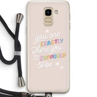 Right Place: Samsung Galaxy J6 (2018) Transparant Hoesje met koord