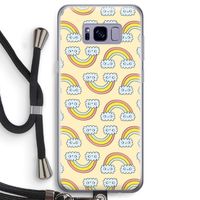 Regenboog: Samsung Galaxy S8 Transparant Hoesje met koord