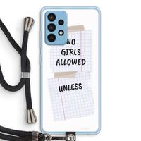 No Girls Allowed Unless: Samsung Galaxy A52 Transparant Hoesje met koord